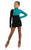 IceDress Figure Skating Dress - Thermal - IceFashion (Black with Emerald) 3rd view