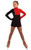 IceDress Figure Skating Dress - Thermal - IceFashion (Black with Red)