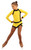 IceDress Figure Skating Dress - Thermal - IceSports (Yellow and Black) 2nd view