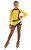 IceDress Figure Skating Dress - Thermal - IceSports (Yellow and Black)