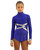 IceDress Figure Skating Dress - Thermal - Jackson 2 (Cornflower Blue with Silver and Cornflower Lycra) 2nd view