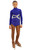 IceDress Figure Skating Dress - Thermal - Jackson 2 (Cornflower Blue with Silver and Cornflower Lycra)