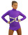 IceDress Figure Skating Dress - Thermal - Jackson 2 (Purple with Silver and Purple Lycra) 2nd view