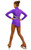 IceDress Figure Skating Dress - Thermal - Jackson 2 (Purple with Silver and Purple Lycra) 4th view