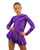 IceDress Figure Skating Dress - Thermal - Serpentine (Purple with Purple Lycra) 3rd view