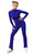IceDress Figure Skating Overalls - Thermal - Style (Cornflower Blue with Velvet Trim)