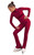 IceDress Figure Skating Overalls - Thermal - Style (Bordeaux with Velvet Trim) 2nd view