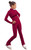 IceDress Figure Skating Overalls - Thermal - Style (Bordeaux with Velvet Trim)