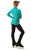 IceDress Figure Skating Outfit - Thermal - Flying (Emerald with Black) 3rd view