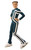 IceDress Figure Skating Outfit - Thermal - Vanguard - Sport (Dark Blue with White) 2nd view