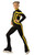 IceDress Figure Skating Outfit - Thermal - Vanguard - Sport (Black with Yellow) 2nd view