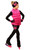 IceDress Figure Skating Outfit - Thermal - Velvet Butterfly with Vest (Hot Pink) 2nd view