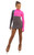 IceDress Figure Skating Dress - Thermal - IceFashion (Light Grey and Hot Pink)