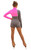 IceDress Figure Skating Dress - Thermal - IceFashion (Light Grey and Hot Pink) 4th view