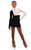 IceDress Figure Skating Dress - Thermal - IceFashion (Black with White)