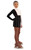 IceDress Figure Skating Dress - Thermal - IceFashion (Black with White) 2nd view