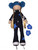 Tilda Doll by IceDress- Figure Skater - Star Outfit  with Pants (Black)