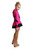 IceDress Figure Skating Dress - Thermal - Serpentine (Fuchsia with Black Lycra)