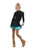 IceDress - Figure Skating Skirts - Harmony (Black with Turquoise )