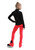 IceDress Figure Skating Outfit - Thermal - Disco Dance (Black with Hot Coral)