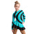 IceDress Figure Skating Dress - Thermal - Serpantine (Mint with Black Lycra)