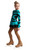 IceDress Figure Skating Dress - Thermal - Serpantine (Mint with Black Lycra)