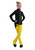 IceDress Figure Skating Jacket - Thermal - Disco Dance (Black with Yellow)