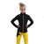 IceDress Figure Skating Jacket - Thermal - Disco Dance (Black with Yellow)