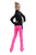 IceDress Figure Skating Pants - Thermal - Disco Dance (Black with Hot Pink)