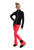 IceDress Figure Skating Pants - Thermal - Disco Dance (Black with Hot Coral)