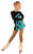 IceDress Figure Skating Dress - Thermal - Velvet (Black with Turquoise, Ornament)