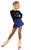 IceDress Figure Skating Dress - Thermal - Velvet (Black with Cornflower, Ornament)