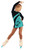 IceDress Figure Skating Dress - Thermal - Velvet (Black with Turquoise, Butterfly)