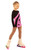 IceDress Figure Skating Dress - Thermal - Velvet (Black with Hot Pink )