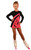 IceDress Figure Skating Dress - Thermal - Velvet (Black with Coral) 2nd view