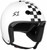 S1 Retro Lifer Helmet - White Gloss w/ Checkers