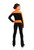 IceDress Figure Skating Outfit - Thermal - Bubble Gum (Black, Fluorescent Orange)