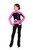 IceDress Figure Skating Outfit - Thermal - Bubble Gum (Black, Hot Pink)