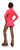 IceDress Figure Skating Outfit with Skirt - Thermal - Olympus (Hot Coral with Black lamps)