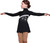 IceDress Figure Skating Dress - Thermal - Delight (Black with Silver and Rhineston Applique)