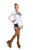 IceDress Figure Skating Dress - Thermal - Constellation (White with Black)