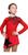 IceDress Figure Skating Dress - Thermal - Constellation (Red with Black)