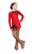 IceDress Figure Skating Dress - Thermal - Constellation (Red with Black)