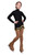 IceDress - Figure Skating Skirts - Line (Black with Gold)