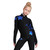 IceDress Figure Skating Pants - Thermal - Star Sky  (Black with Cornflower Blue)