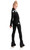 IceDress Figure Skating Pants - Thermal - Star Sky  (Black with Silver)
