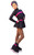 IceDress Figure Skating Outfit - Thermal - Bows (Dark Grey and Fuchsia)