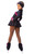 IceDress Figure Skating Outfit - Thermal - Bows (Dark Grey and Fuchsia)