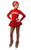 IceDress Figure Skating Outfit - Thermal - Bows (Red and White)