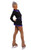 IceDress Figure Skating Dress-Thermal -  Lasso(Black with Cornflower)